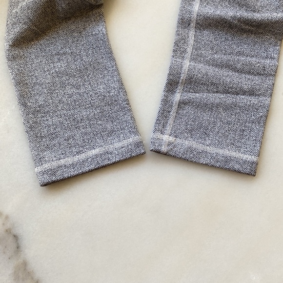 Lululemon Wunder Under Crop Herringbone White Black Size 6 - Picture 13 of 15